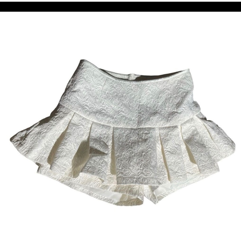 White Ruffle Skort Cottagecore Boho Mini 26" Waist Size Small - Picture 9 of 9